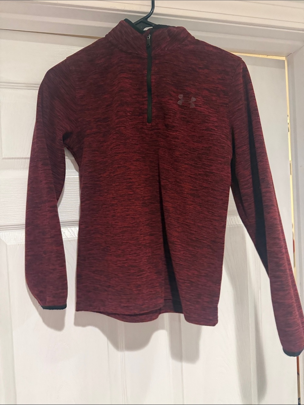 Under Armour Heathered Crimson Half-Zip Pullover
